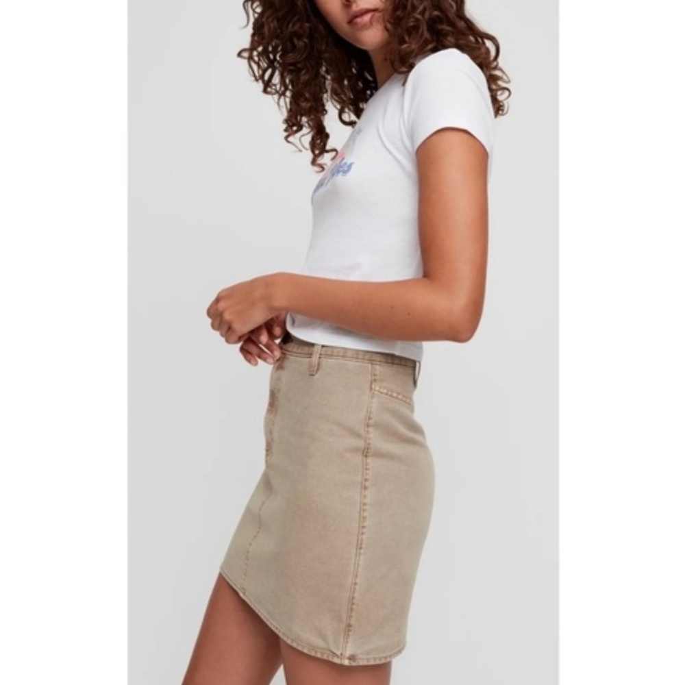 Sunday Best Light Gray Mini Denim Skirt Size 10